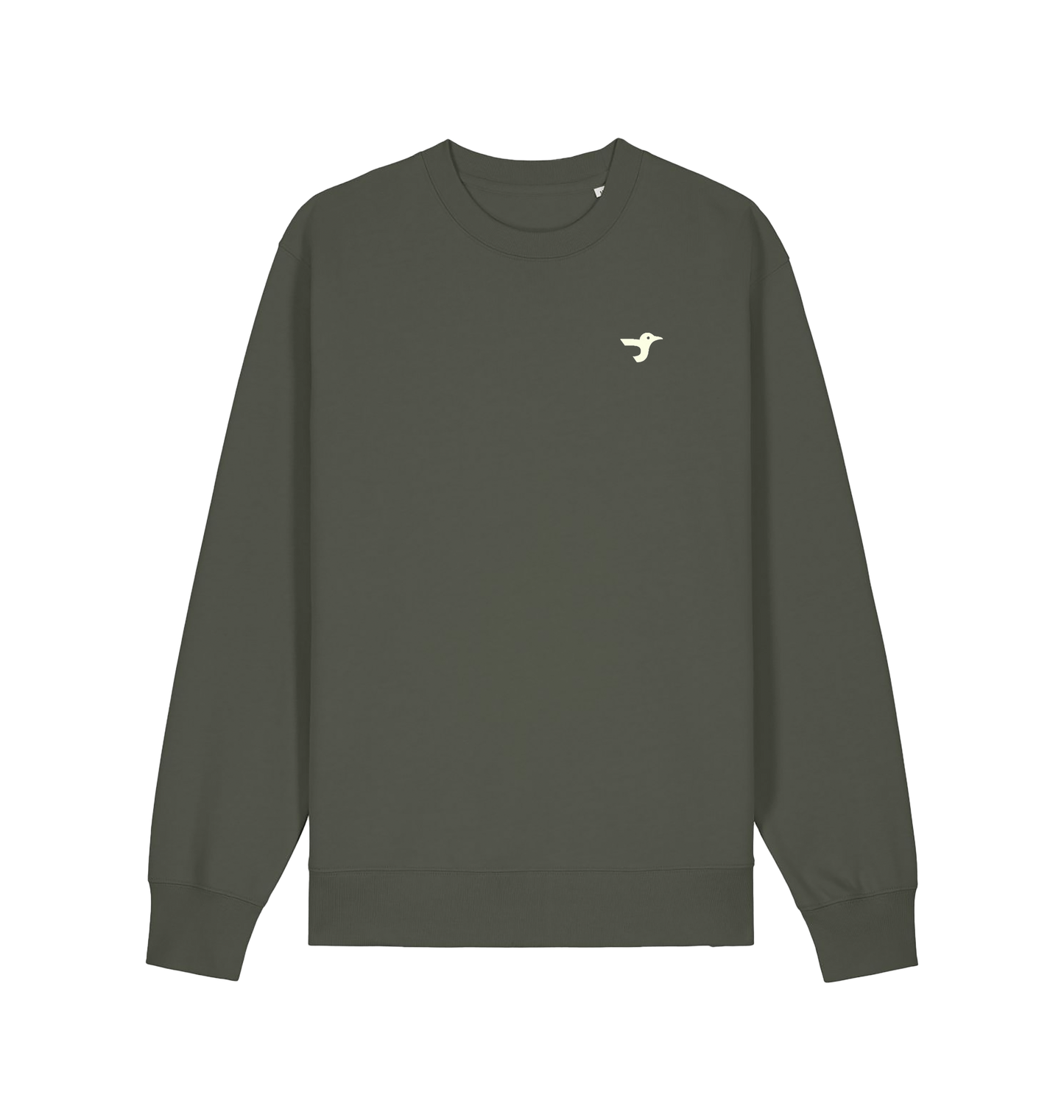 Khaki Printed Sweater Front