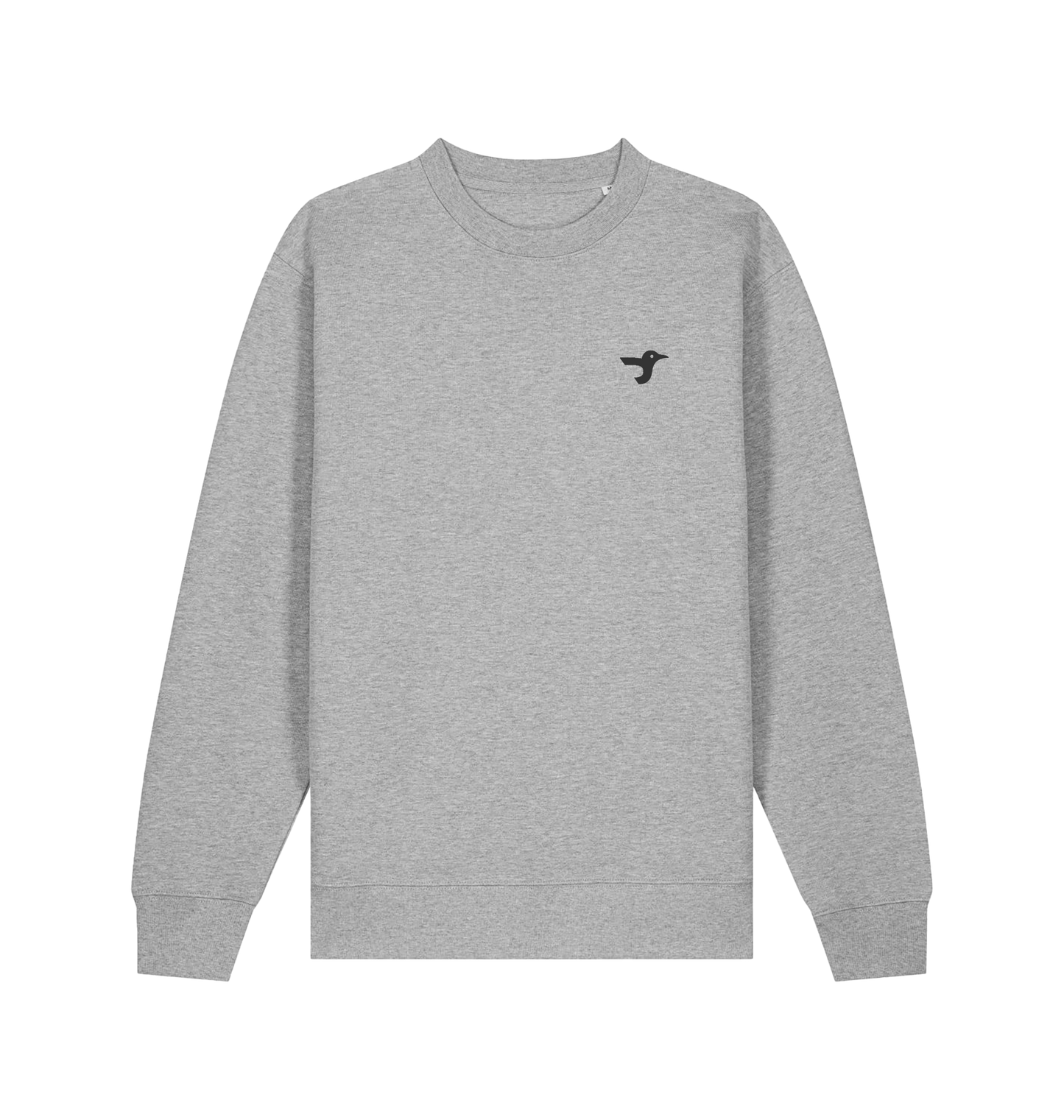 Heather Grey Printed Sweater Front