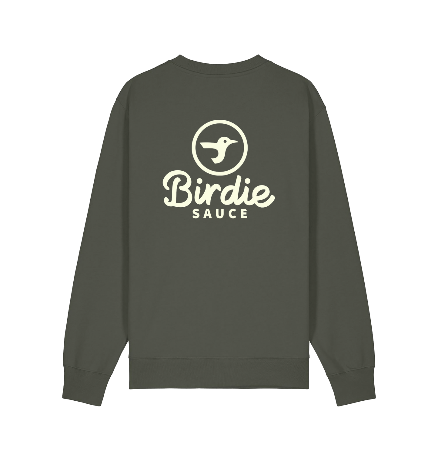 Khaki Printed Sweater Back