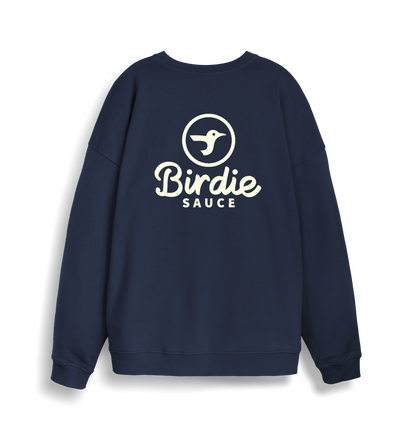 French Navy Printed Sweater Back