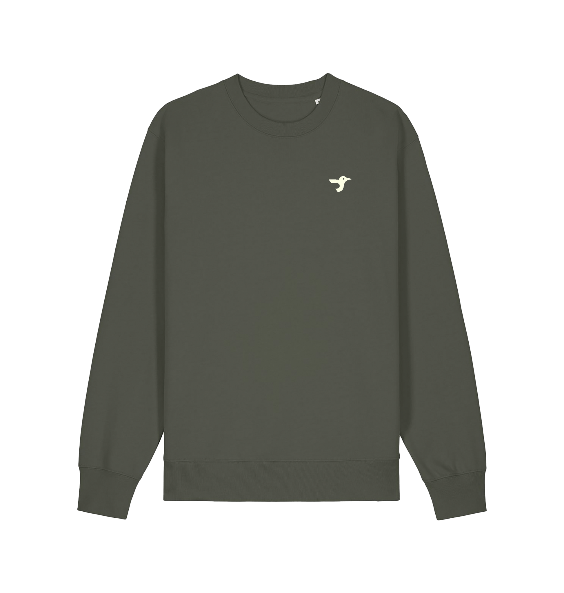 Khaki Printed Sweater Front
