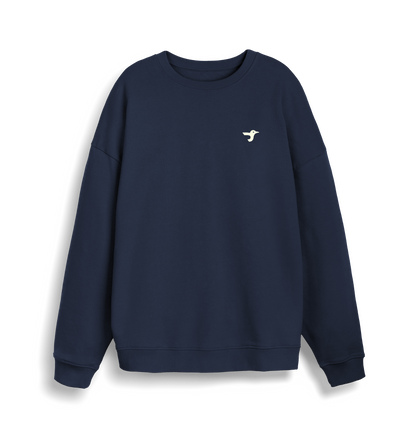 French Navy Printed Sweater Front