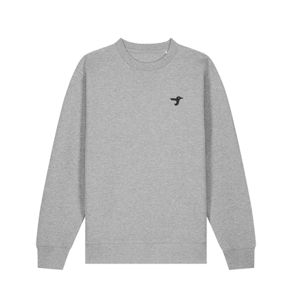 Heather Grey Printed Sweater Front
