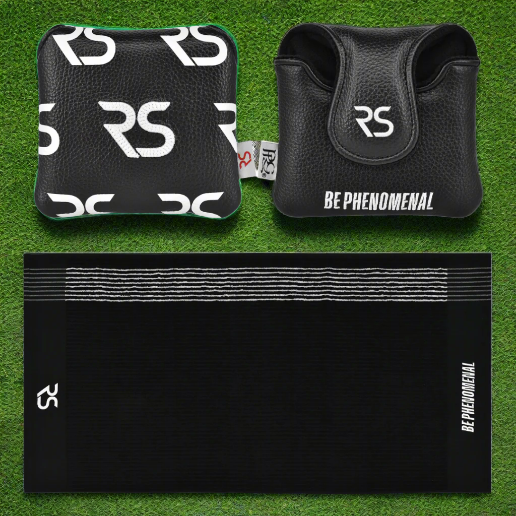 "BE PHENOMENAL" BLACK MALLET PUTTER COVER & TOWEL DUO