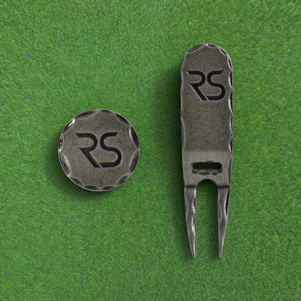 RS PREMIUM DOUBLE SIDED BALL MARKER & PITCH FORK