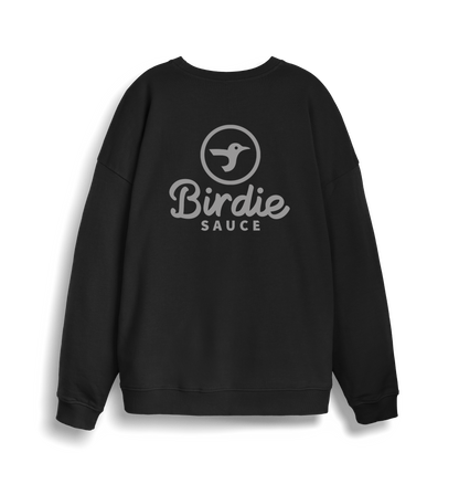 Black Printed Sweater Back