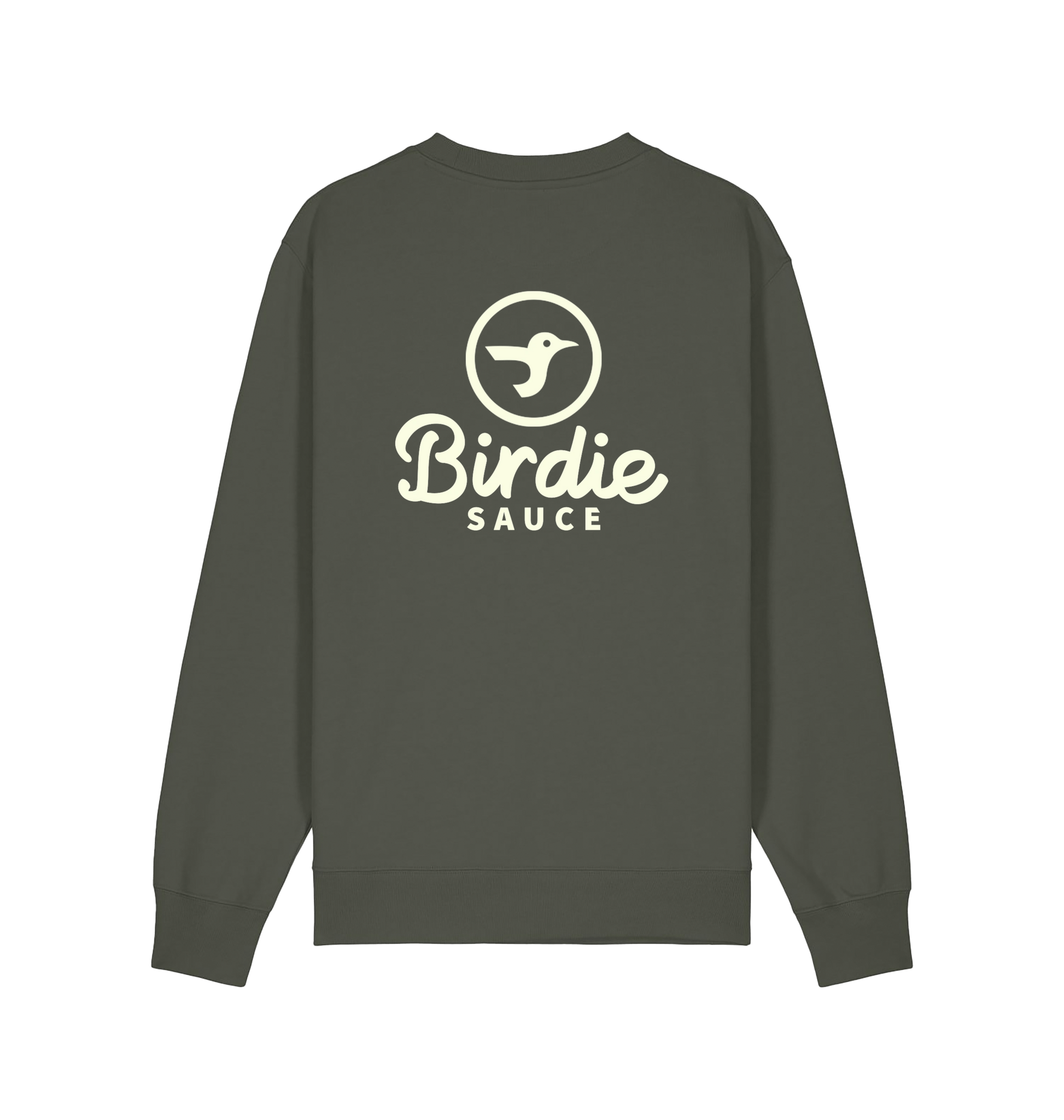 Khaki Printed Sweater Back