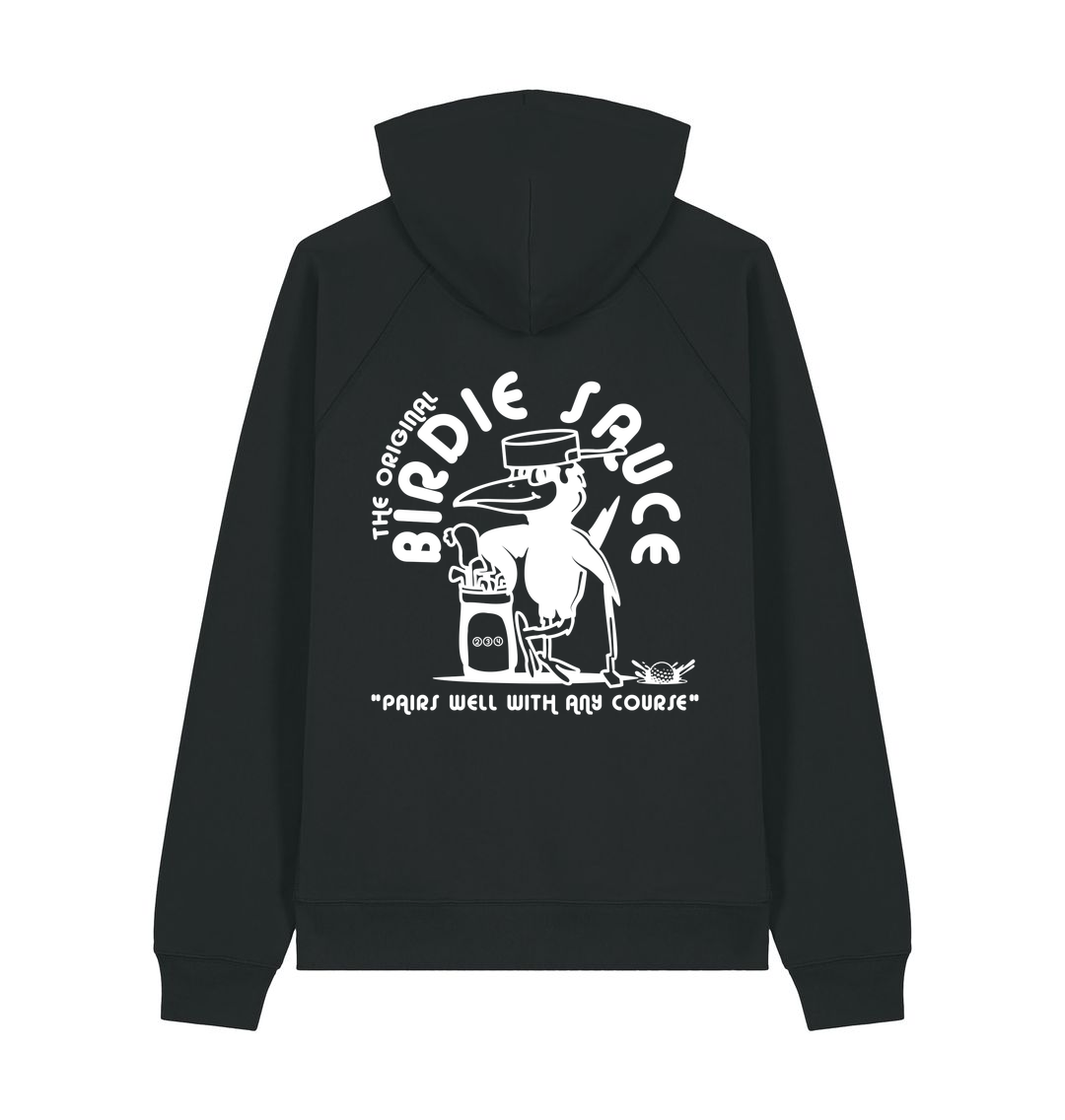 BIRDIE SAUCE OVERSIZED HOODIE - BLACK